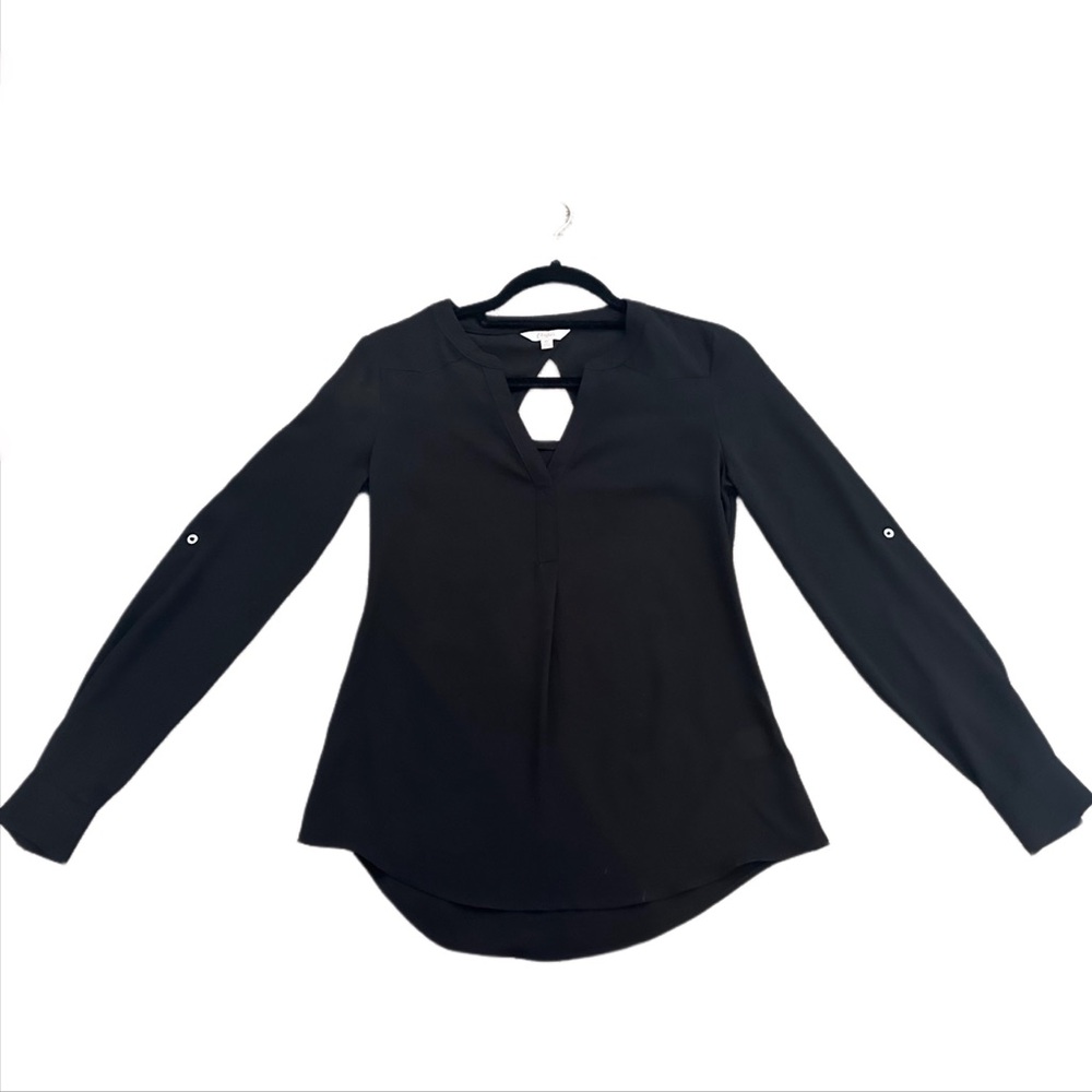 Candie’s V-neck Blouse with Keyhole back